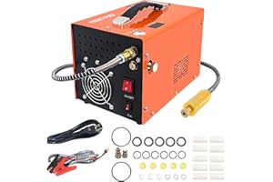 NDCYJG PCP Air Compressor 4500Psi 30Mpa Waterless/oil-free Air Pump Rifle Pistol Paintball Tank Power Supply Built-in 12V car DC 110V AC Household with Power Converter And Oil Wet Filter Easy To Carry