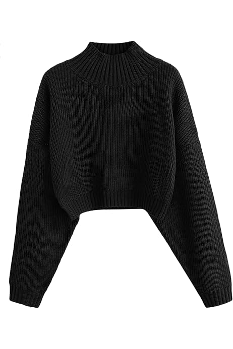 Women Cropped Sweaters Cable Knit 