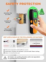 Mecurate 5-in-1 Stud Finder Wall Scanner with LCD Display and Audio Alarm view 5