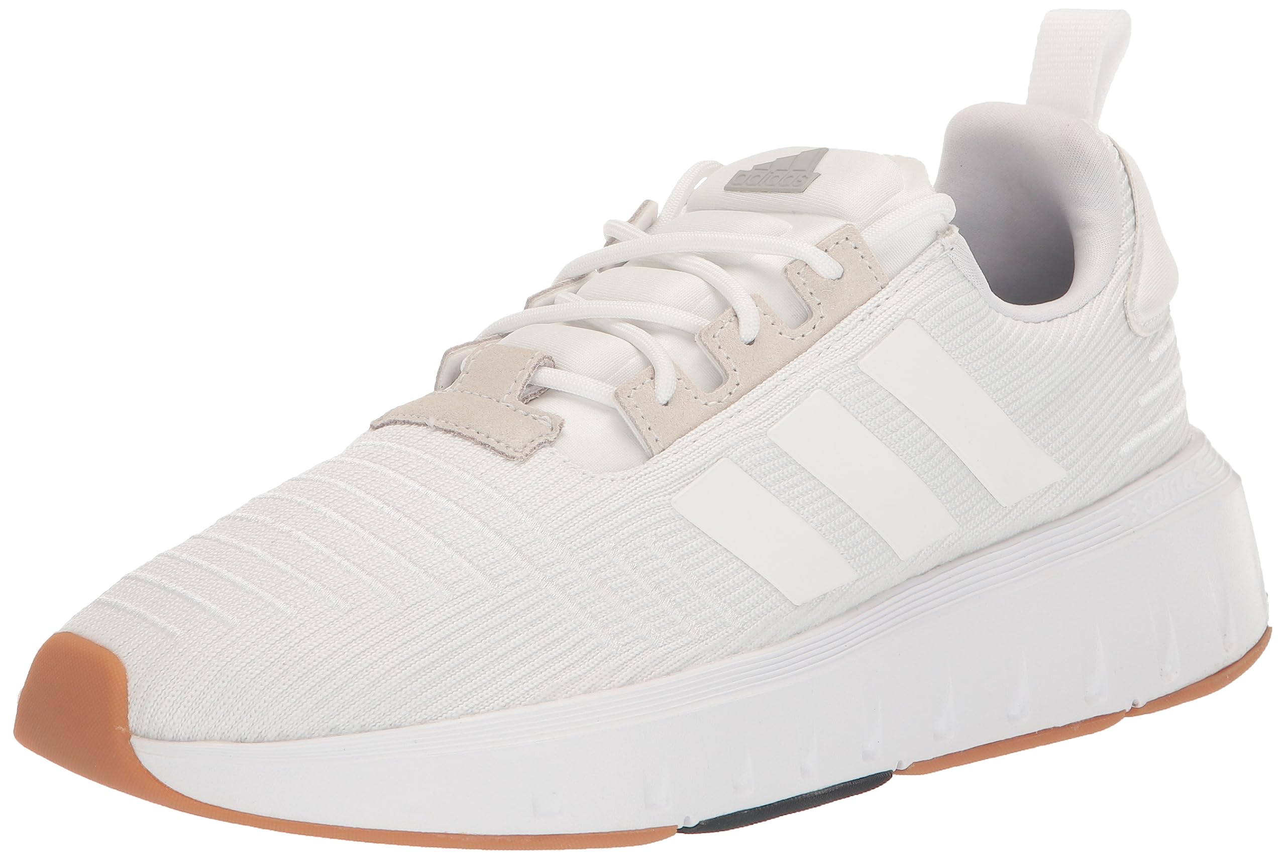 adidas Men's Swift Run Sneaker, White/White/Black, 12
