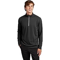 SPORT-TEK Unisex Tech Fleece Quarter Zip Pullover, Black, Small at