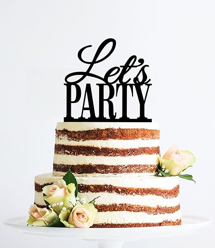 Qidushop Let S Party Gateau Moderne Decoration Pour Gateau Personnalisee Bachelorette Decoration De Gateaux D Anniversaire Cadeau Pour Homme Ou Femme Decorations De Fete D Anniversaire Decorations Amazon Fr Cuisine Maison