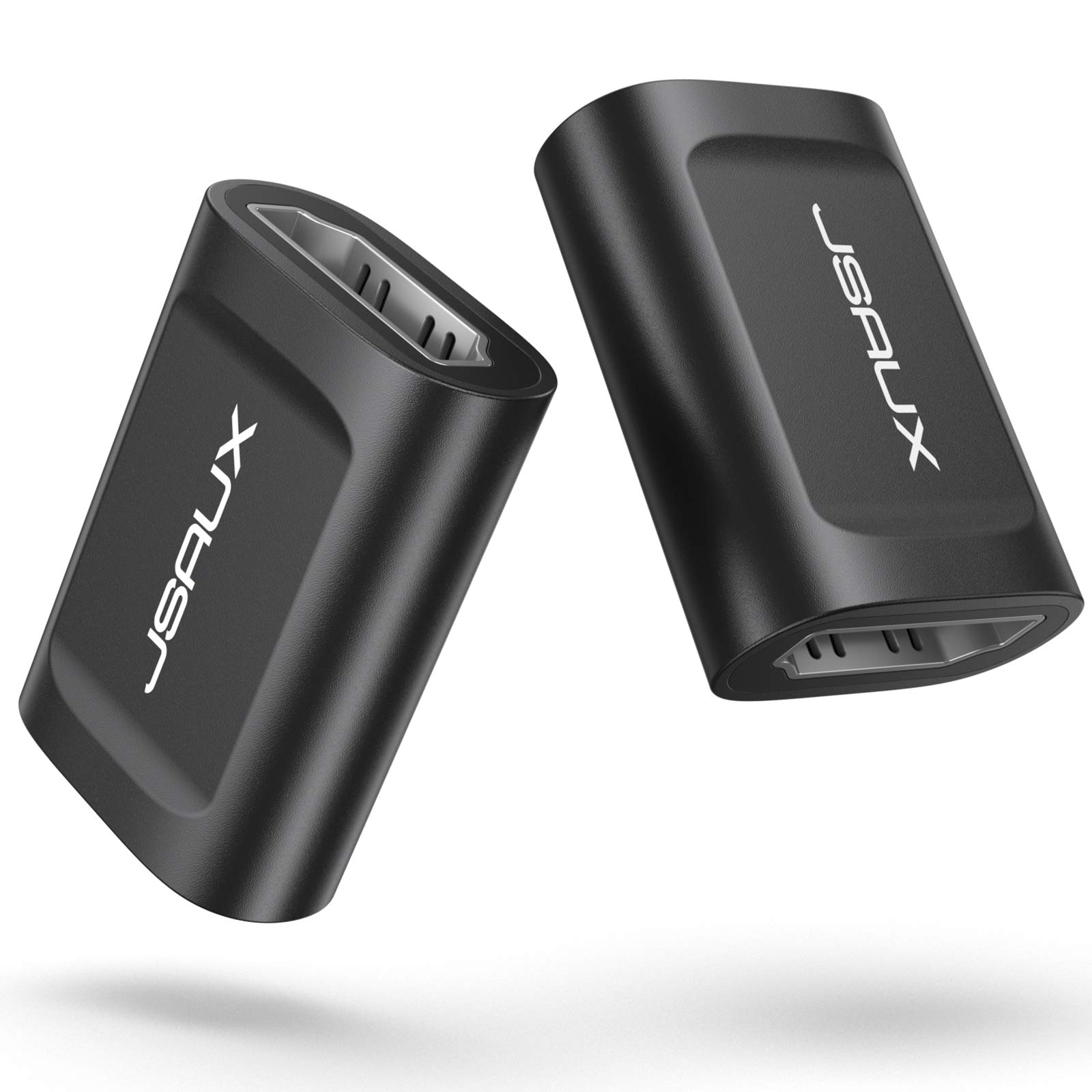 JSAUX 2 Pack HDMI Coupler Female to Female Connector Gold-Plated High Speed Extension Adapter Joiner With 4K@60Hz UHD, 1080p Full HD, 3D, HDR, ARC, Ethernet - Black