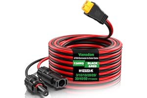 Vansdon 12AWG XT60 Solar Cable- Solar to XT60 Cable 10FT XT60 Adapter Extension Cable for RV Power Station Solar Generator