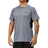 Men's Rash Guard Swim Shirts Summer UPF 50+ UV Sun Protection Quick Dry Beach Fishing Water Shirts T Shirts for Men