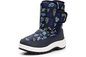Ahannie Kids Toddler Snow Boots Boys Girls Winter Boots Insulated Warm Outdoor Shoes(Toddler/Little Kid)