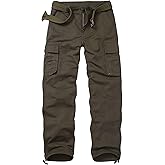 AKCARGO Men’s Cargo Pants Relaxed Fit Camo Work Pants Casual Tactical Hiking Pants with 6 Pockets No Belt
