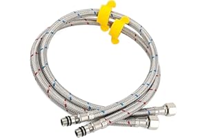 ARRISEA 32 Inch Stainless steel Braided Faucet Supply Lines M10 to Female 3/8,