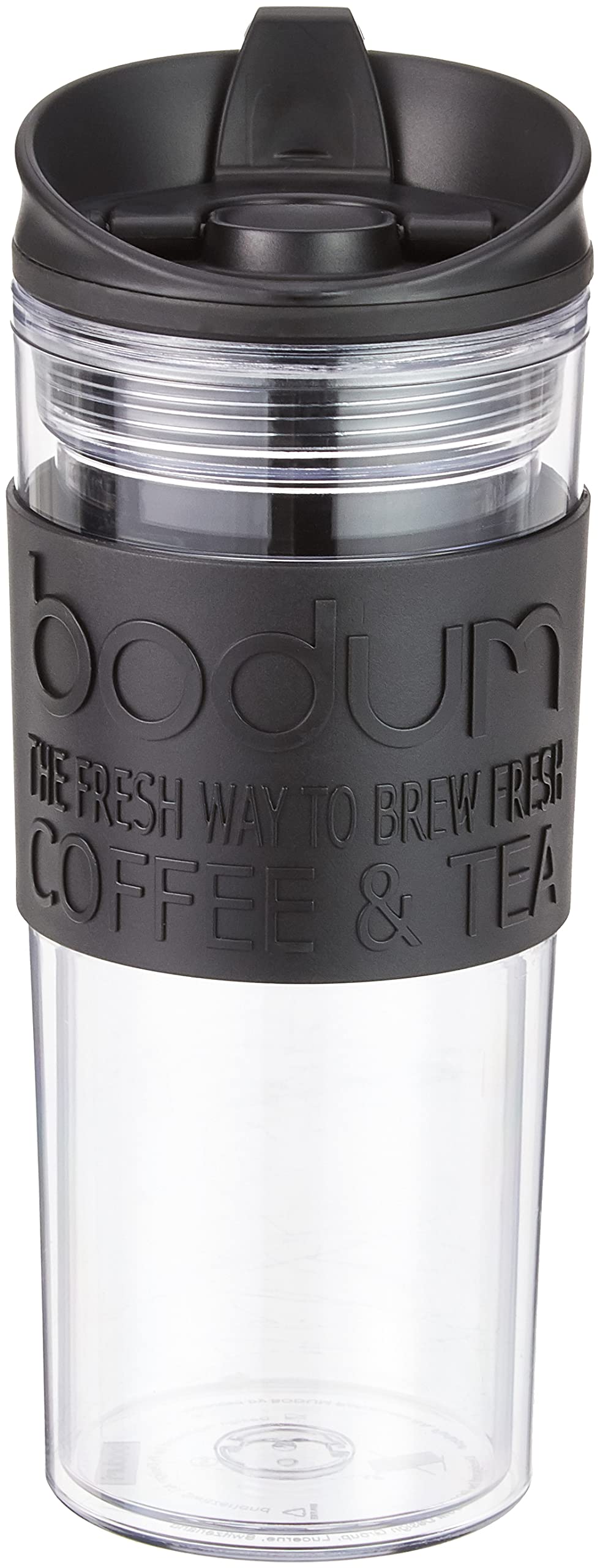 BODUM 11101-01S Travel Mug Insulated Plastic with Flip Lid 0.45 Litres