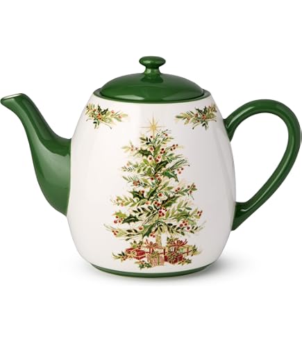 Amazon.com | Spode Christmas Tree 32oz Teapot with Peppermint