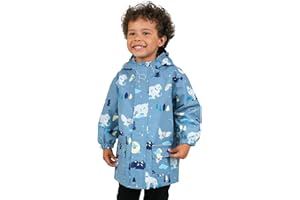 JAN & JUL Waterproof Fleece Lined Rain Jacket, Raincoat for Kids