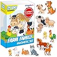 Magdum 21 Fridge Magnets for Toddlers - Farm Family Kids Magnets for Fridge - Toddler Magnets for Refrigerator - Magnetic Animals - Fridge Magnets for Kids - Animal Magnets - Toddler Fridge Magnets