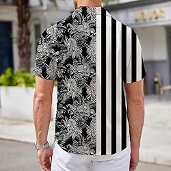 Black Leopard Mens Funny Hawaiian Shirts 3D Graphic