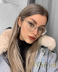 WHHJM Polygon Blue Light Blocking Glasses for Women