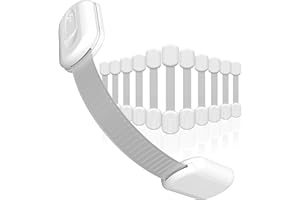 Baby Proofing Child Safety Locks (12 Pack) by Skyla Homes - The Safest, Quickest and Easiest 3M Adhesive Cabinet Latches, No Screws & Magnets, Multi-Purpose for Furniture, Kitchen, Ovens, Toilet Seats