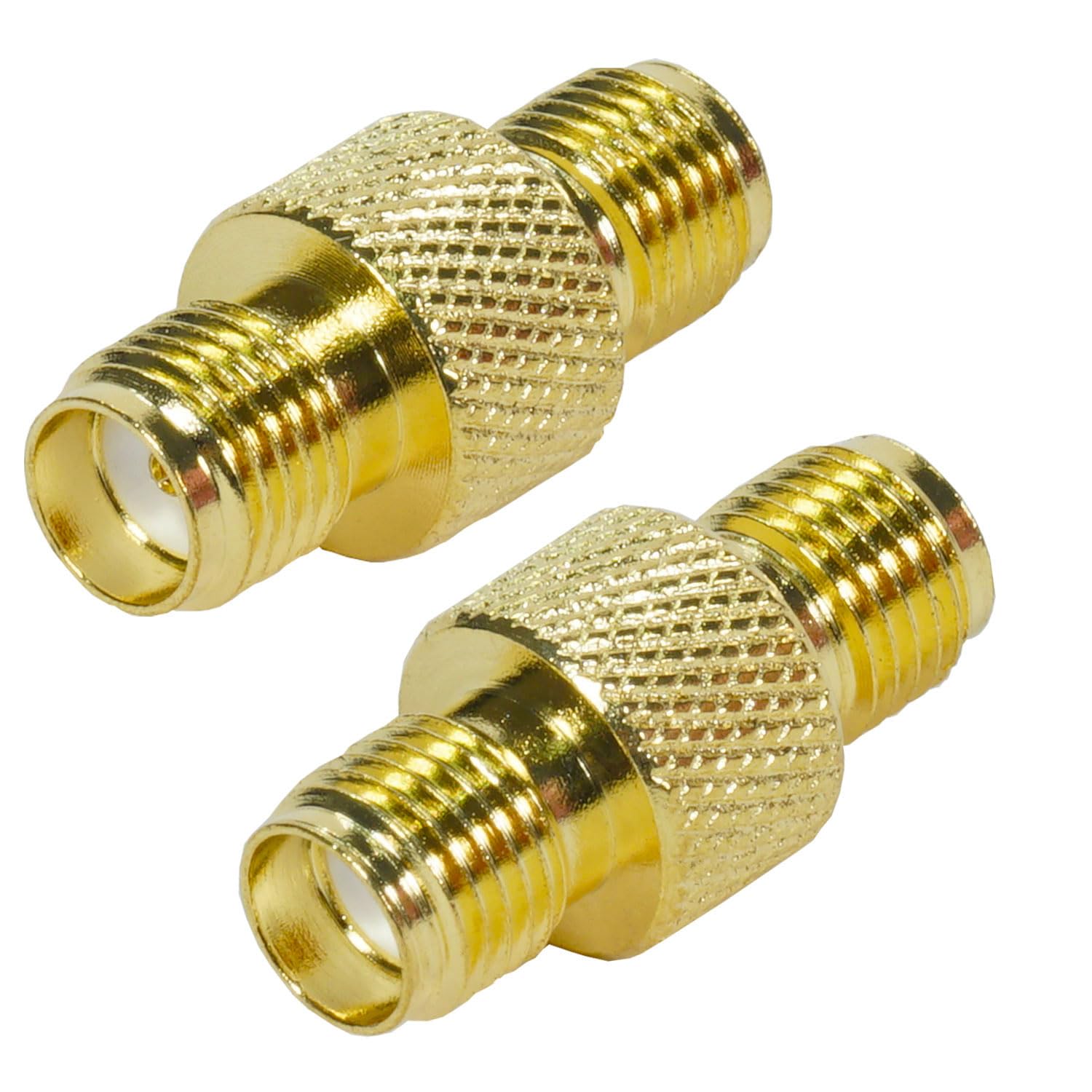 Fohevers 2 Pcs SMA Female Jack to Female Adapter RF Coaxial Coax Antenna Connector for Satellite LNB, Freesat, TV Antenna, Ham Radio, RTL-SDR, Police Scanner — image 1