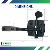 IRONTITE Auto Gate Latch Black Epoxy Finish for Wooden Gates view 2