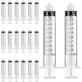 TecUnite 20 Pack Syringe, Plastic Curved Syringes for Epoxy Resin, Craft, Feeding Pets Animals, Oil or Glue Applicator