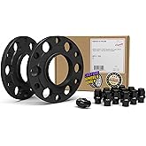 Wheel Accessories Parts 2 Hub Centric Billet Wheel Spacers 15mm Thick (6x5.50) 6x139.7mm 77.80 Hub Includes 12 Pcs M14x1.5 Black ET Lug Nuts Fits Jeep Grand Wagoneer Nissan Titan XD RAM 1500