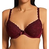 Pour Moi Women's Rebel Padded Plunge Underwire Bra, 84000, Black Cherry, 36DD
