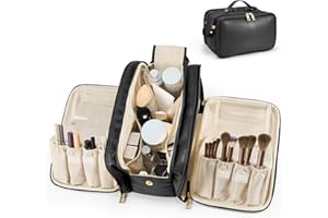 Travel Makeup Bag Women's Large Capacity Cosmetic Portable Organizer Large Opening Waterproof Storage Toiletry Bags Vertical 