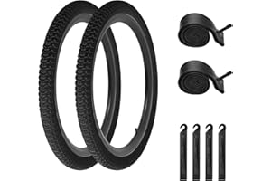 ALEDARAS 12.5"/14"/16"/18"/20" Kids Bike Tire 2 Pack Folding Replacement Tire and Inner Tubes, Bike Tires Compatible with 12.5/14/16/18/20x1.75/1.95/2.125 Tire Wheel