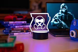 Six Siege LED Lamp - Mute Operator - Home Decor Light for Gaming Den of Rainbow Six Siege Players and Cosplayers