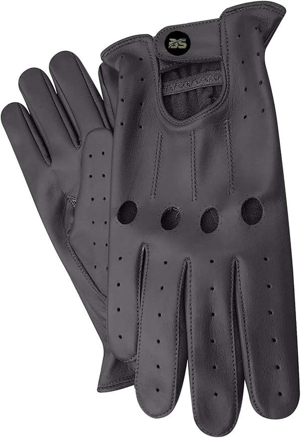 Gants De Conduite Mi-doigts En Cuir - Style Vintage Rétro - Pour Homme
