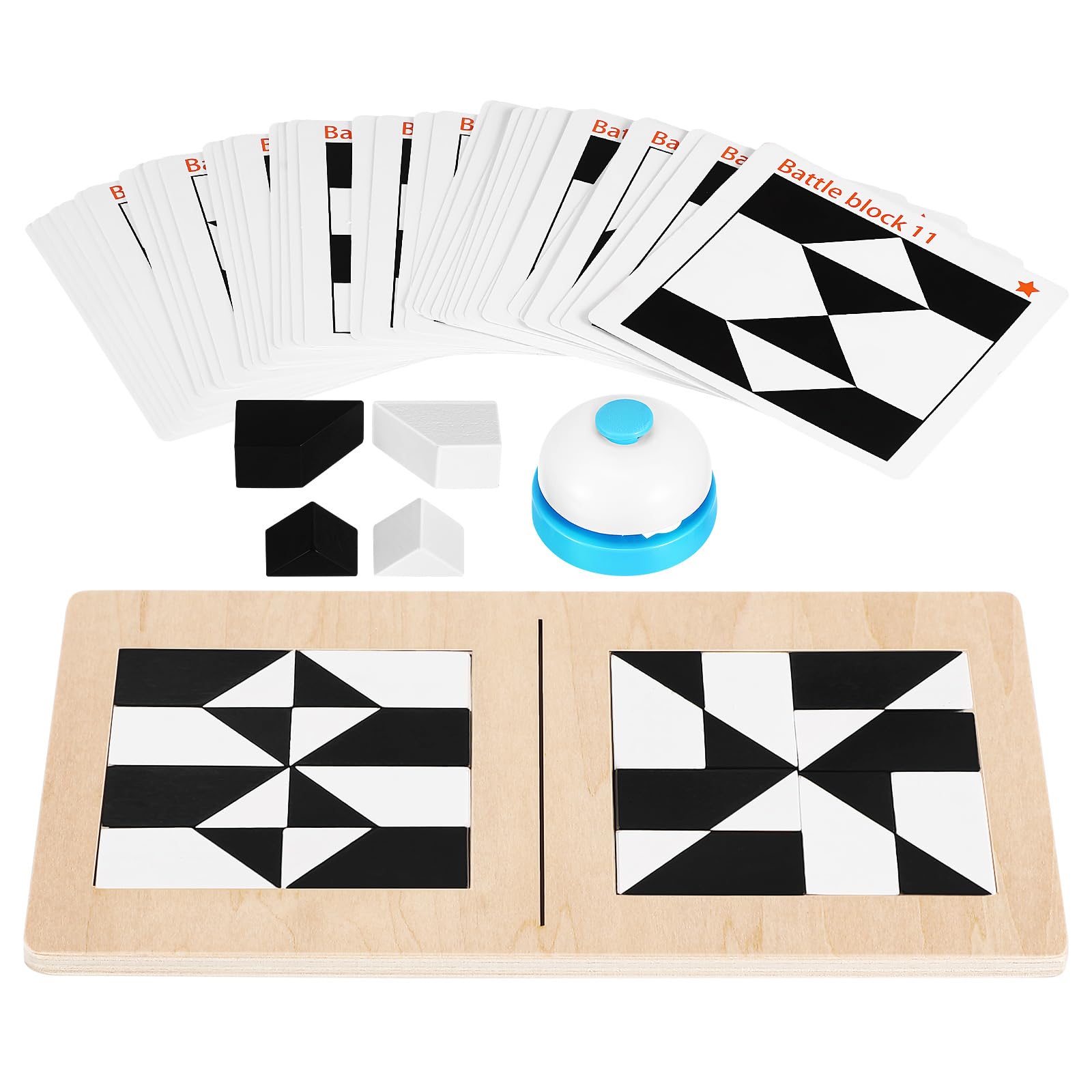 Abaodam Wooden Puzzle - Educational Assembly Puzzles Building Block Game Puzzle Game - 32 Building Blocks, 40 1 Call Bell