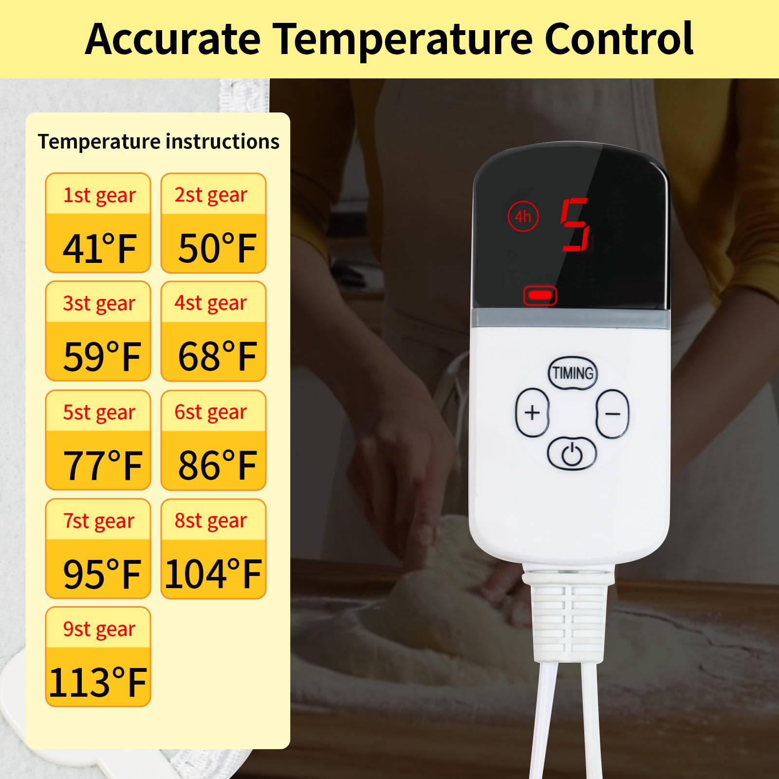 PCCIZU Dough Proofer Heating Pad with Warming Box, Sourdough Bread