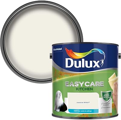 Dulux Easycare Kitchen Matt Emulsion Jasmine White 2.5L Walls Ceilings