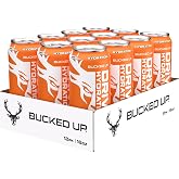Bucked Up Drive Hydration and Energy | Zero Sugar Electrolyte Drink with GeniusPure Alpha-GPC &amp; 50mg Natural Caffeine | No Artificial Colors | Performance Hydration Beverage | 12 Pack, 16 fl oz Cans | (Mango Mandarin)