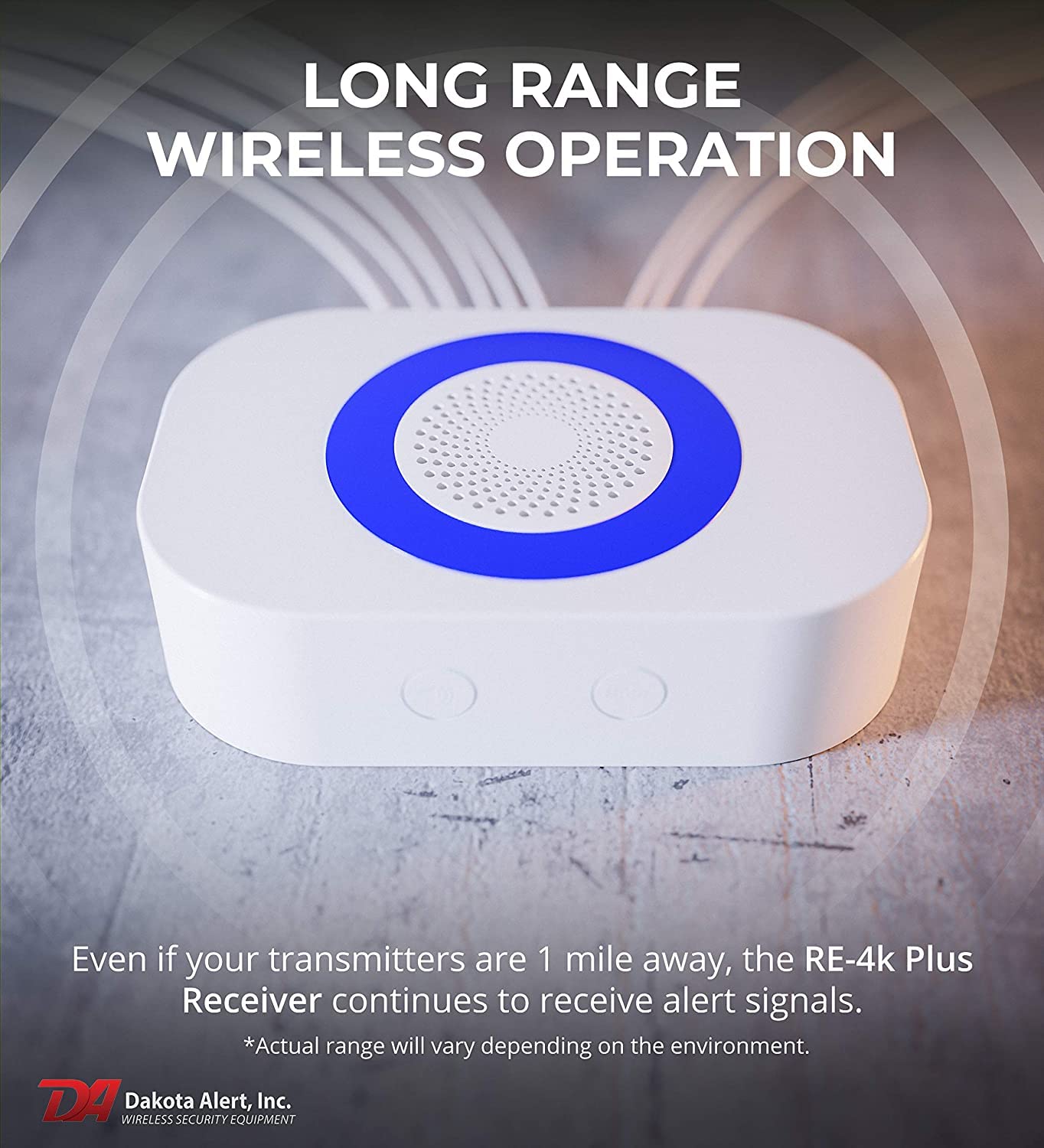Dakota Alert Driveway Alarm Sensor - DCPA-4k Plus Driveway Alarms Wireless Outside Weatherproof Alert System, 1-Mile-Long Range Sensors, Receiver & Vehicle Detecting Probe Transmitter & 50' Wire