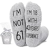 HAPPYPOP 65TH Birthday Gifts for Men - 61 62 63 64 65 66 67 68 69 70 Birthday Gifts Socks