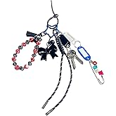 QTKJ Bag Charm, Cute Keychain, Hand-Woven Nylon Rope Key Chain, Aesthetic Keychain, Bag Accessories Charms for Handbag, Backpack