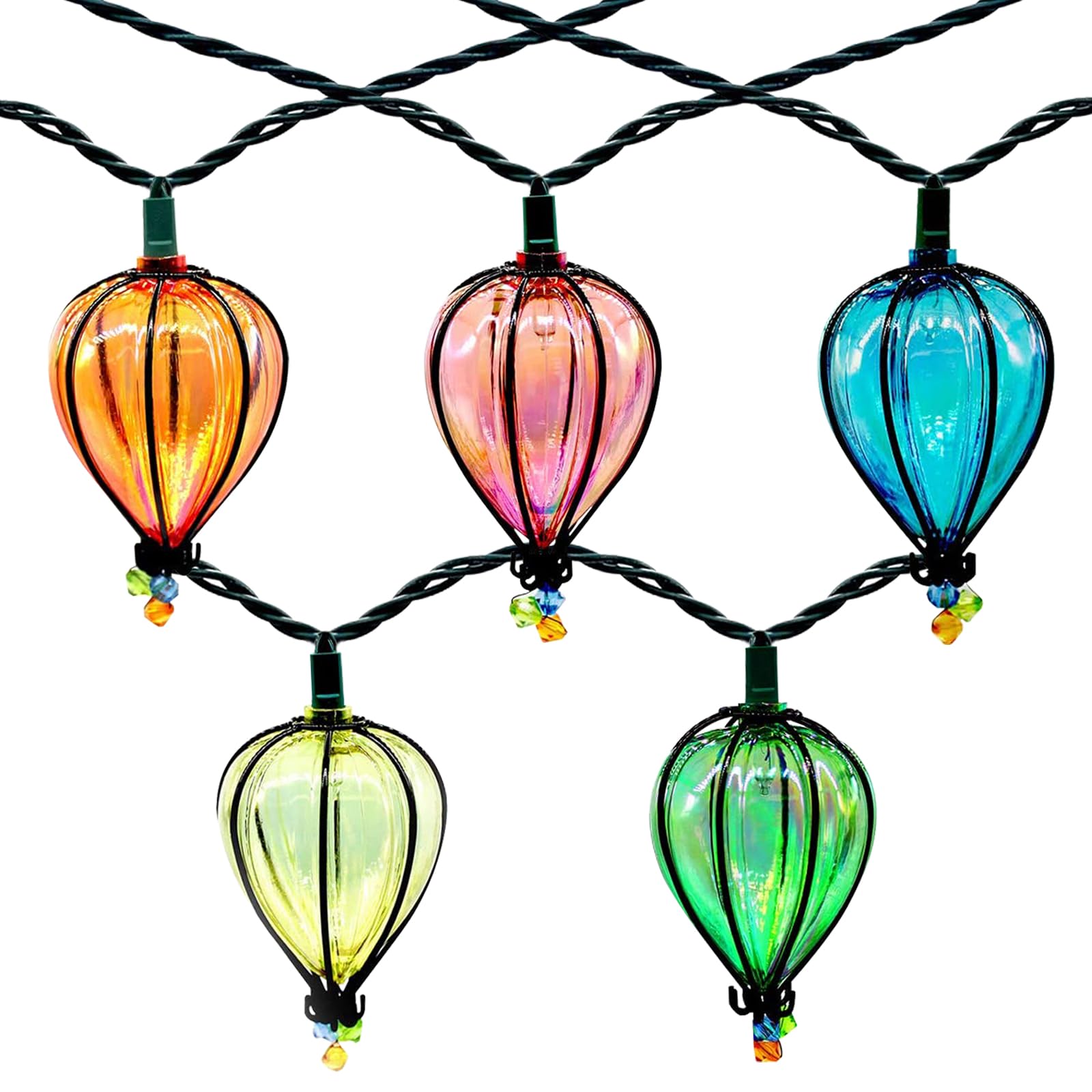 Photo 1 of STRPRETTY BASIC Multicolor Outdoor String Lights with 10 Bulbs, 11FT Connectable UL Listed Backyard Patio String Lights Hanging Indoor Outdoor for Patio Garden Gazebo Bistro Party Wedding
