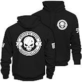 Dion Wear United We Stand Hoodie - Skull Emblem Graphic Sweatshirt for Men - Pullover Hooded Sweatshirt