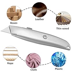 DIYSELF 2Pack Utility Knife Box Cutter Retractable