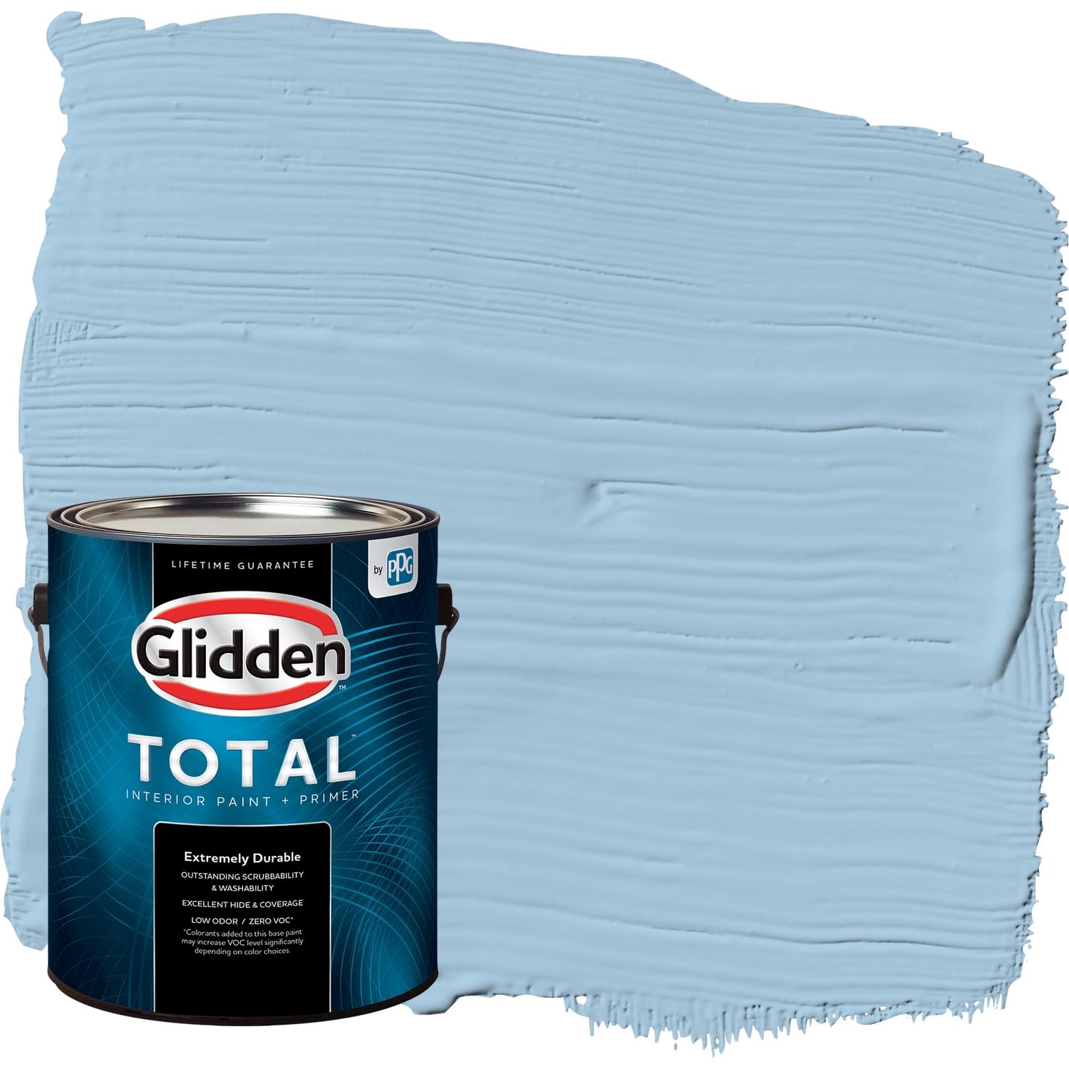 Glidden Total Interior Wall Paint & Primer All-in-One, Blue Bows/Blue, Flat, 1 Gallon