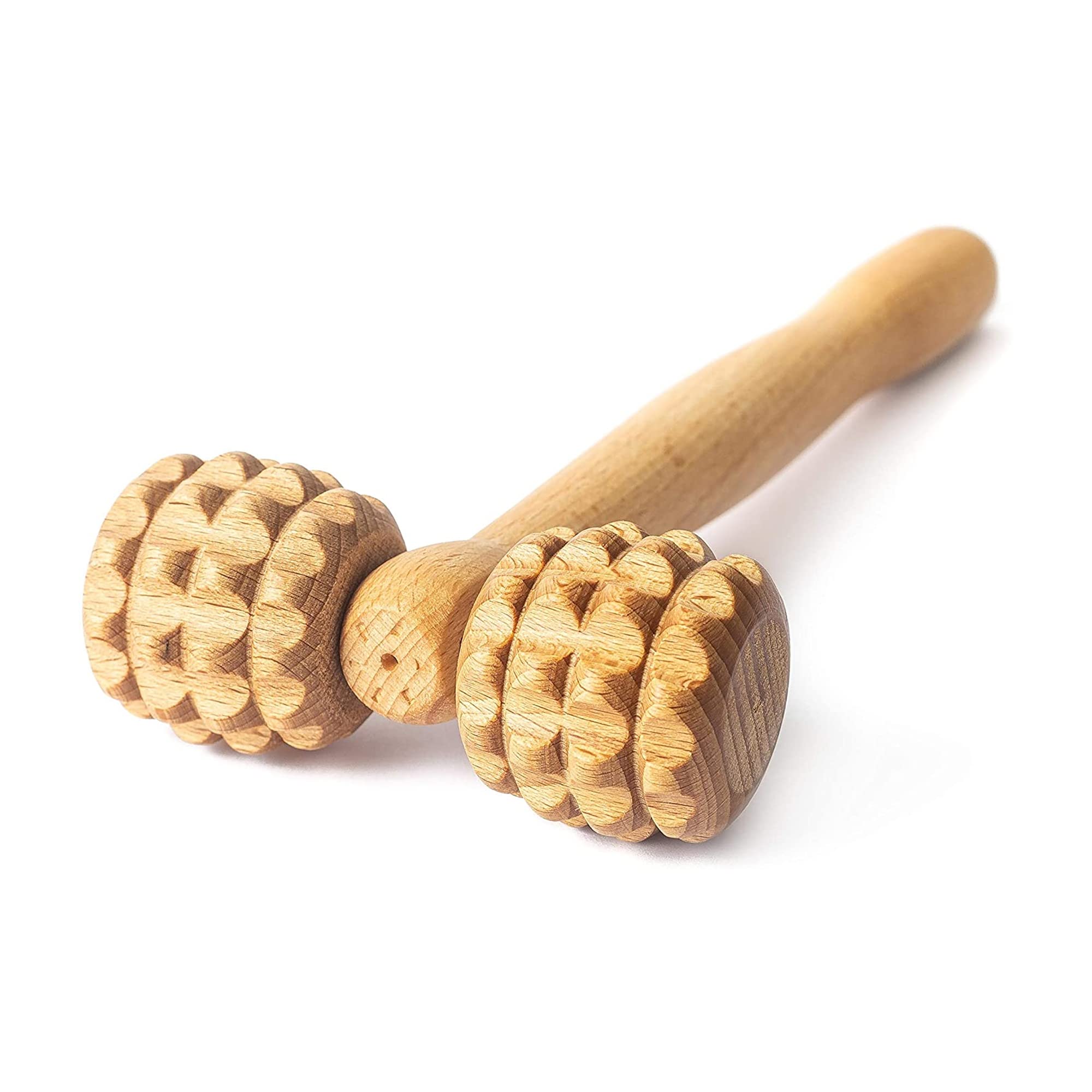 Photo 1 of Tuuli Accessories - T-Shape Massage Roller, Body and Face Roller, Multi-Functional Facial Massager, Helps Ease Muscle Tension and Supports Skin Health, Wooden Roller Massager Tool