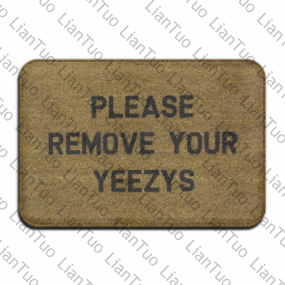 Zhangzhizhong Please Remove Your Yeezys Super Absorbent Anti-Slip Mat,Coral Carpet,Carpet Door Mat,Carpet,Carpet,Door Mat,40x60 cm