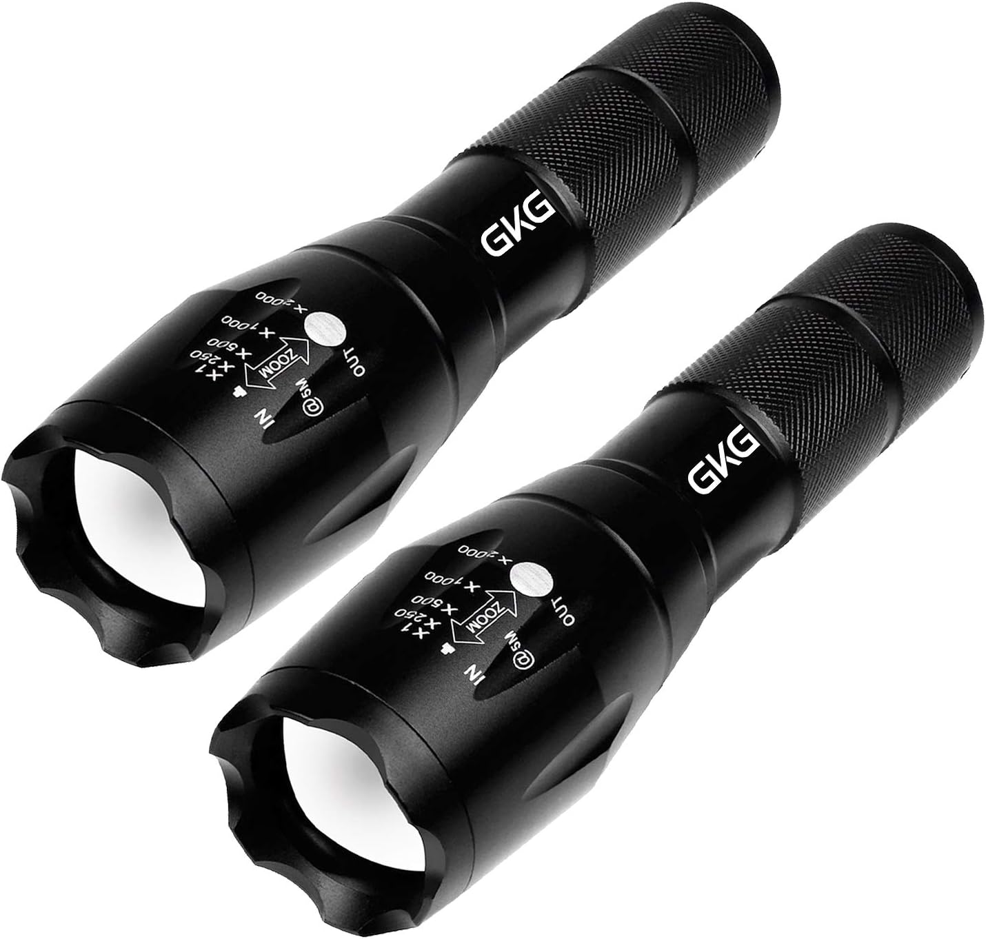 Amazon.co.jp： LED 懐中電灯 2個セット GKG 強力