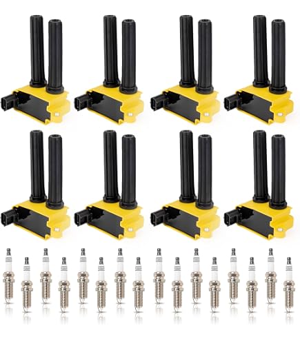 Barbie All American Kit De 8 Bobinas De Encendido 16 Bujías De Iridio Para Jeep, Dodge Durango, RAM 1500 (UF504) 56029129AA 68060346AA