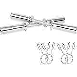 UBOWAY Adjustable Dumbbell Bars 2 inch: Threaded Handle Weights Set of 2 with Collars Gym Accessories