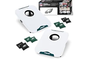 Wild Sports NFL Pro Football All-Weather Cornhole Set - Travel Bean Bag Toss Set Includes 8 Bean Bags