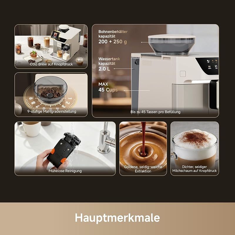 Ecceluxe Master Kaffeevollautomat, Cold Brew auf Knopfdruck