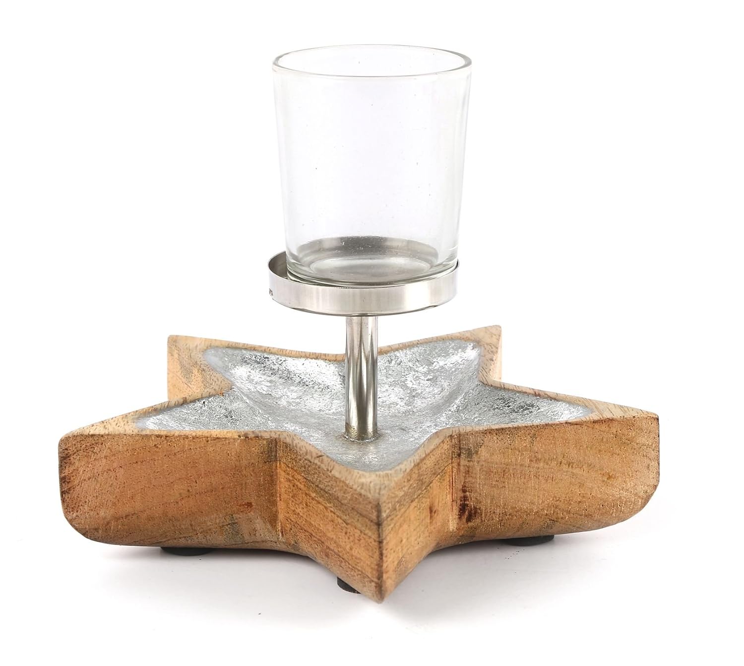 Wood Star Tealight Holder 16Cm X 16Cm X 8Cm Amazon.co.uk Kitchen & Home