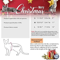 hipet Cat Christmas Clothes Costume Cat Surgical
