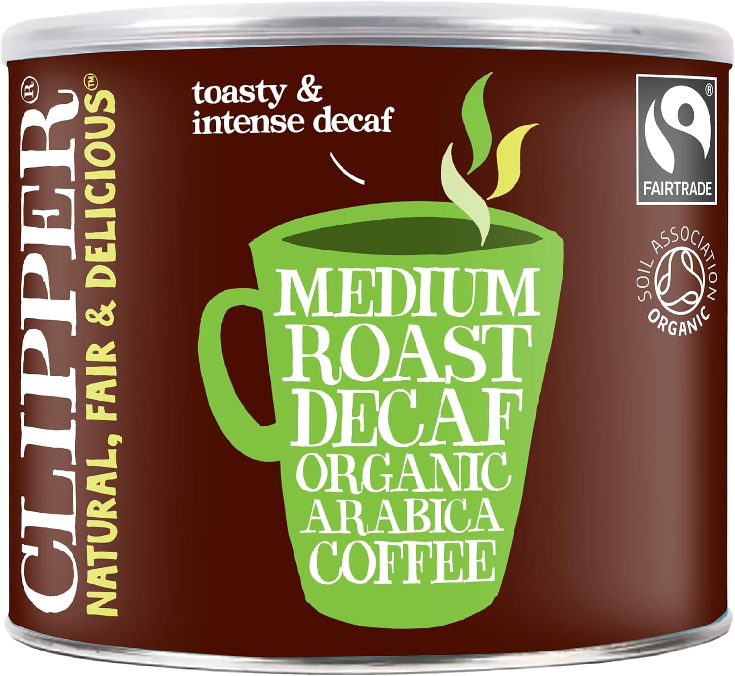 Clipper Decaf Organic Coffee | Decaffeinated Instant Coffee | 500g | Gourmet Sustainable Fairtrade Coffee by Clipper Teas | Ethically Sourced