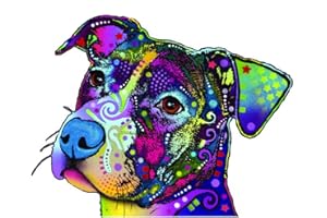 Enjoy It Dean Russo Pit Bull Car Stickers 2 Pack, Outdoor Rated Vinyl Sticker Decals for Windows, Bumpers, Laptops or Crafts
